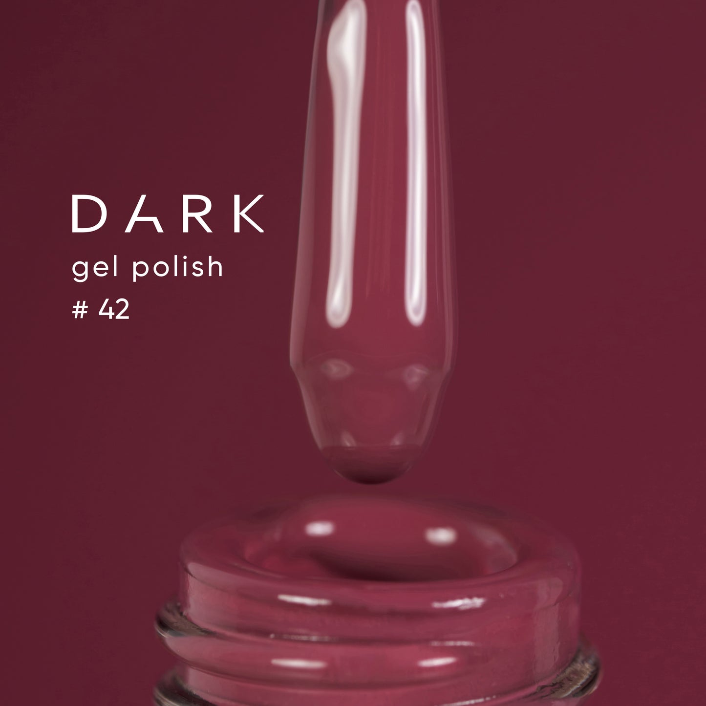 Gel polish DARK No. 042, beige-plum, 6 ml