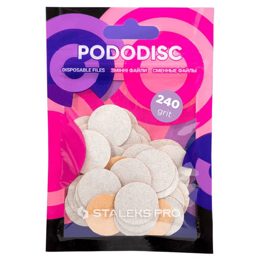 Змінні файли для педикюрного диску STALEKS PRO M Білі 240 грит, 50 шт
