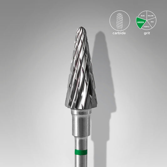 Staleks Pro Carbide Nail Drill Bit Corn Green EXPERT 6 mm × 14 mm
