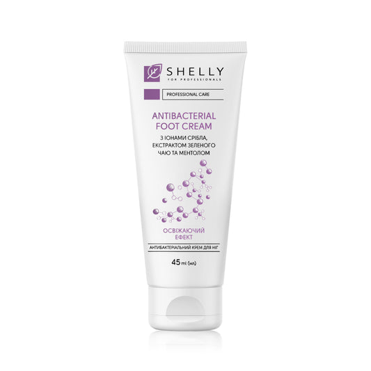 ANTIBACTERIAL FOOT CREAM WITH SILVER IONS, GREEN TEA EXTRACT AND MENTHOL SHELLY 45 ML