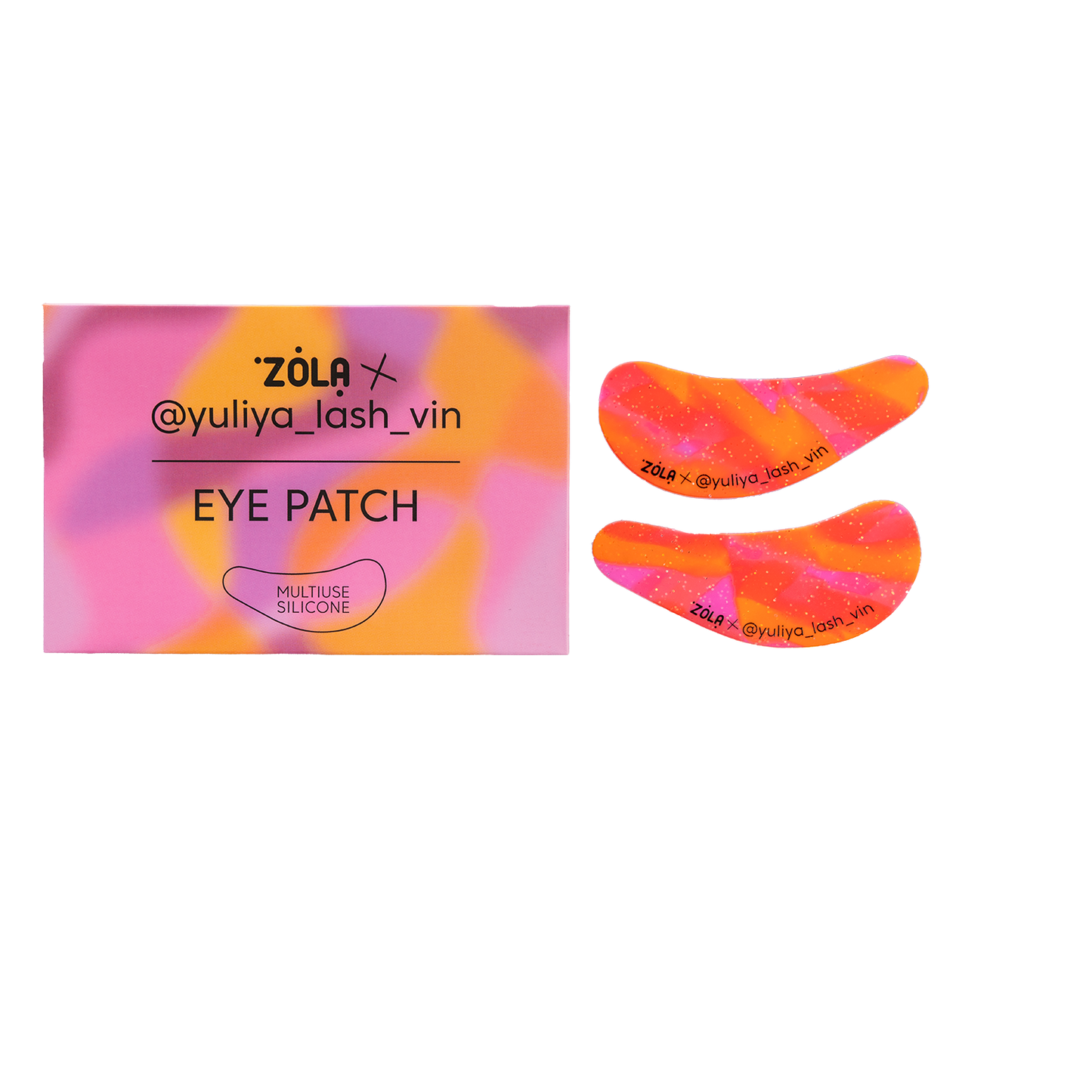 ZOLA X YULIYA LASH VIN MULTIFUNCTIONAL SILICONE PATCHES PINK-ORANGE