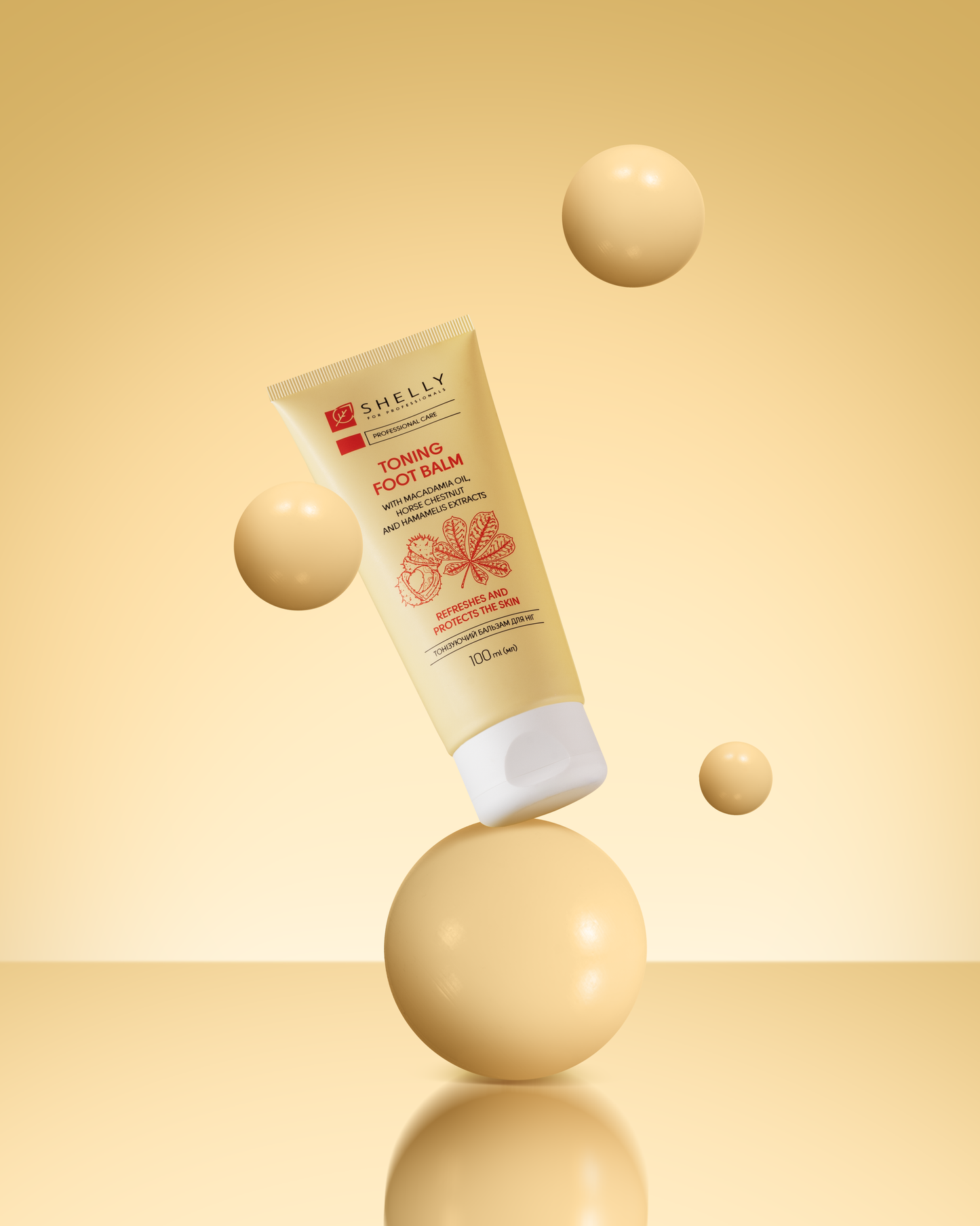 SHELLY TONING FOOT BALM WITH MACADAMIA OIL, HORSE CHESTNUT AND WITCH EXTRACTS 100 ML