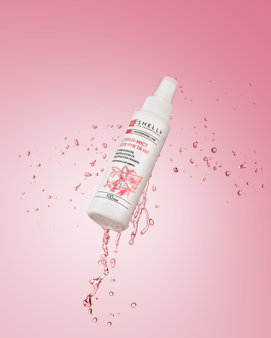 HAND AND FEET SPRAY MIST WITH ALLANTOIN, PANTHENOL AND POMEGRANATE EXTRACT SHELLY 100 ML