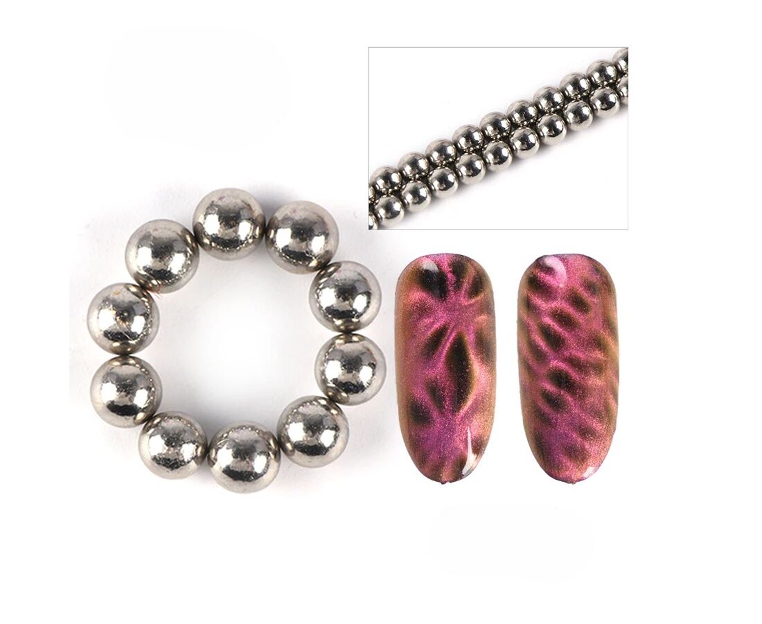 SAGA. Magnet for Gel Polish Cat's eye, 2 mm x 12 pcs. Магніт КІЛЬЦЕ МАЛЕНЬКЕ для "котячого ока"