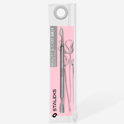Лопатка манікюрна Staleks BEAUTY & CARE 30 TYPE 1 (заокруглений пушер + топорик)