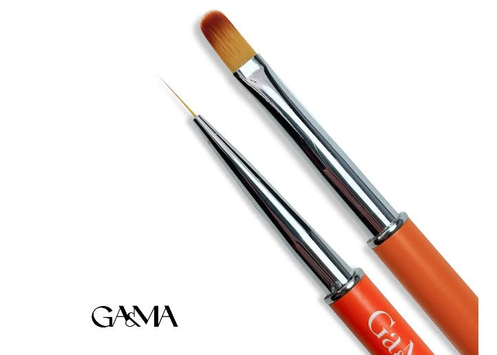 Пензель двосторонній GaMa лайнер 11 мм, гель 10 мм