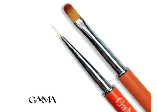 Пензель двосторонній GaMa лайнер 11 мм, гель 10 мм