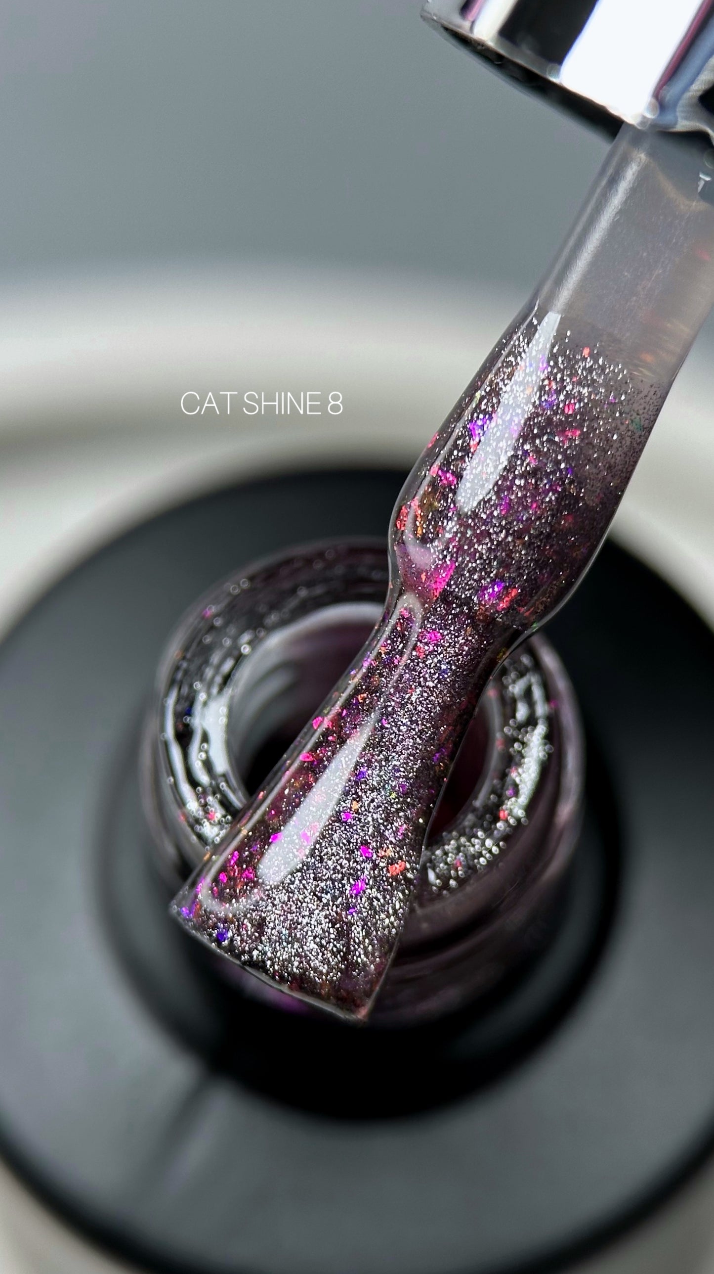Gel Polish SAGA Cat Shine No. 08 crystal cat pink, 8 ml