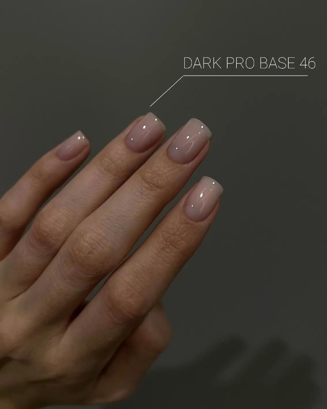 DARK PRO base nail polish #46, nude translucent