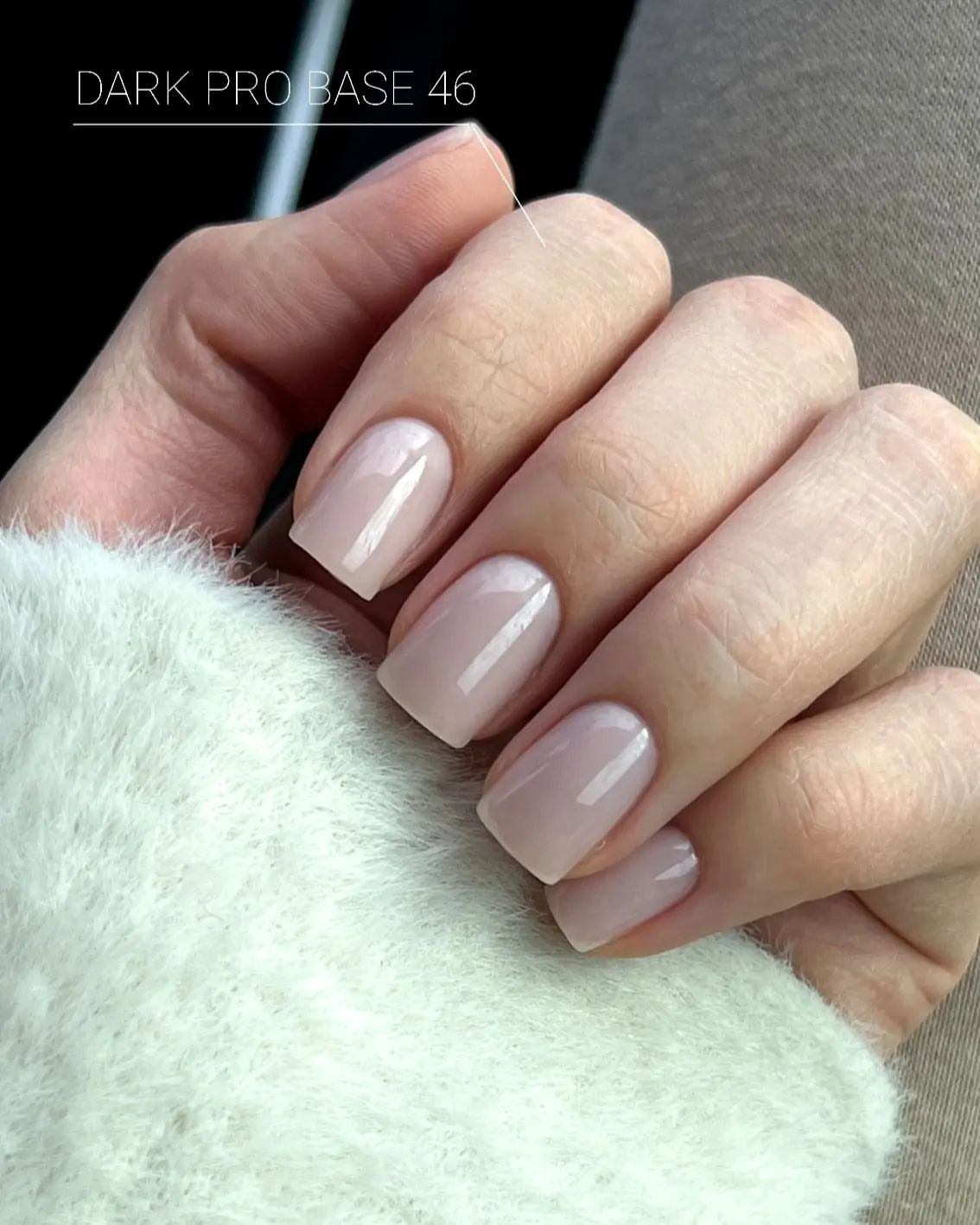 DARK PRO base nail polish #46, nude translucent
