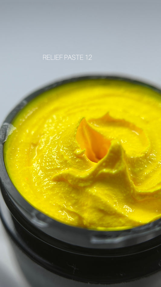 Паста декоративна Saga Relief past №12, жовта, 5 мл