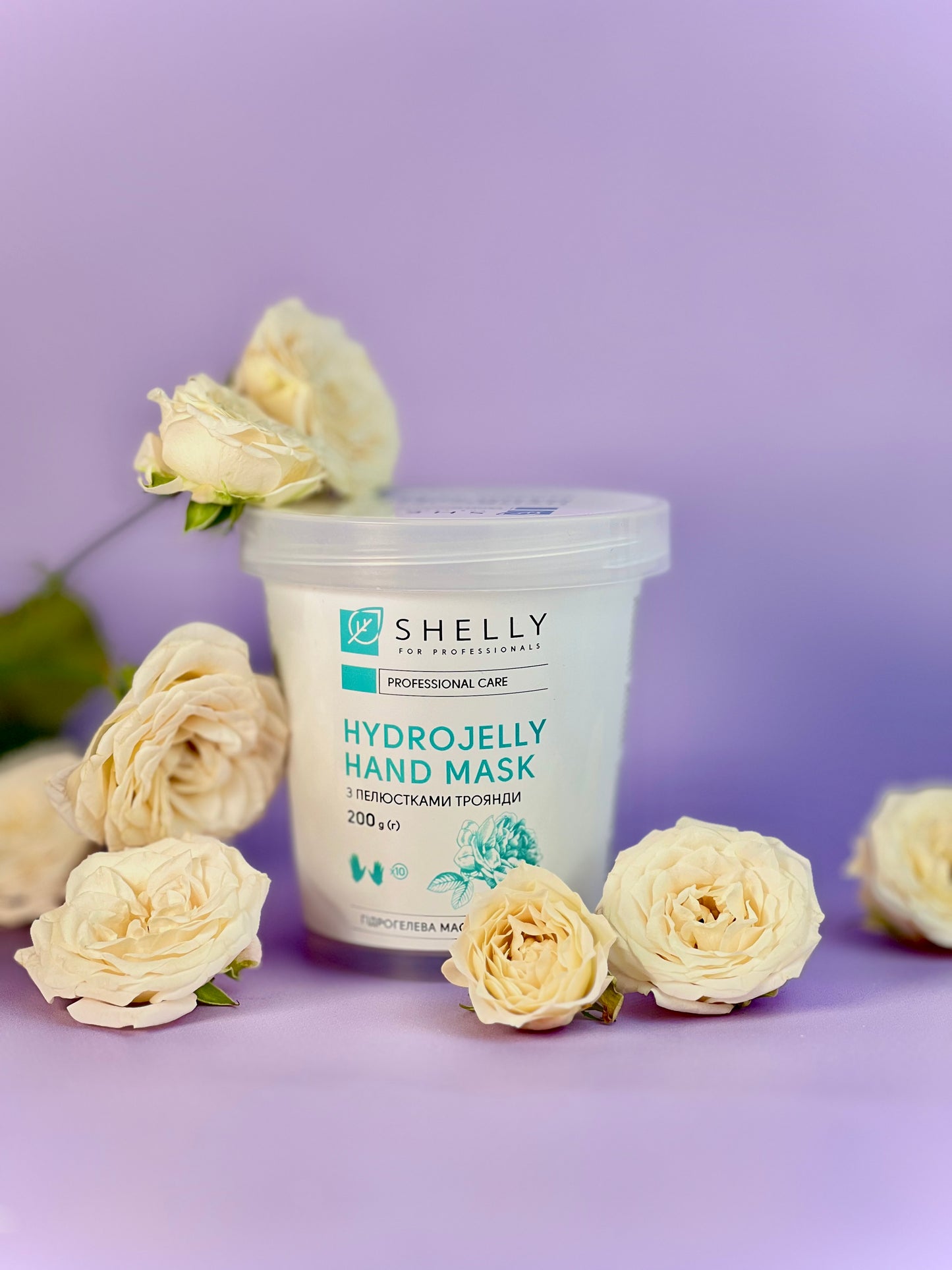 SHELLY HYDROGEL HAND MASK WITH ROSE PETALS 200 G