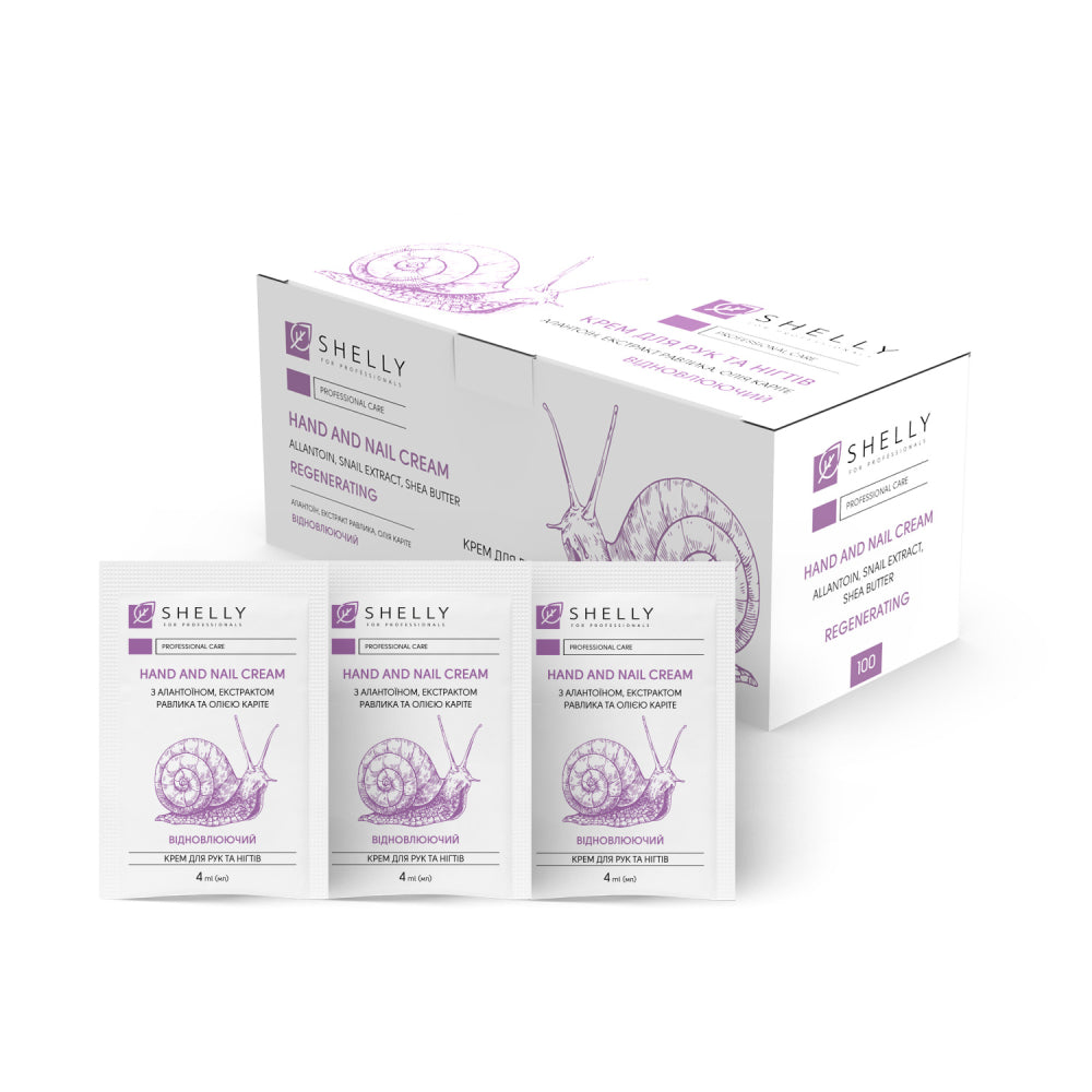 HAND AND NAIL CREAM WITH ALLANTOIN, SNAIL EXTRACT AND SHEA OIL SHELLY 4 ML