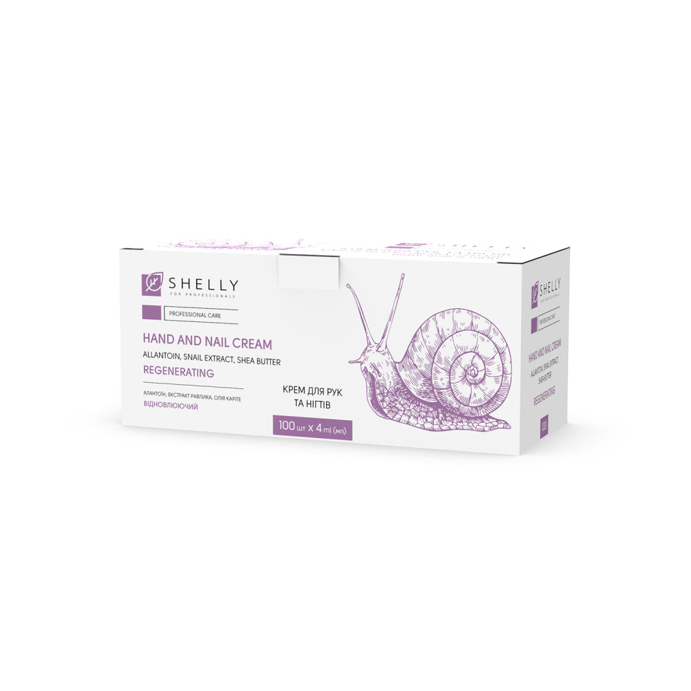 HAND AND NAIL CREAM WITH ALLANTOIN, SNAIL EXTRACT AND SHEA OIL SHELLY 4 ML