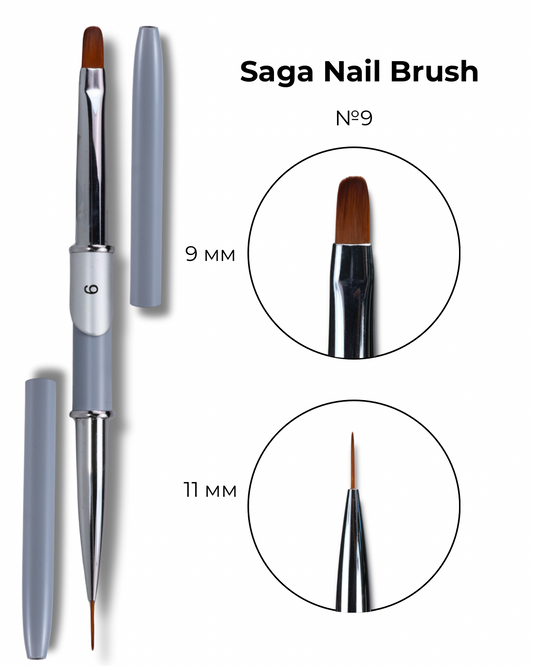 Saga Nail Brush N9 двосторонній