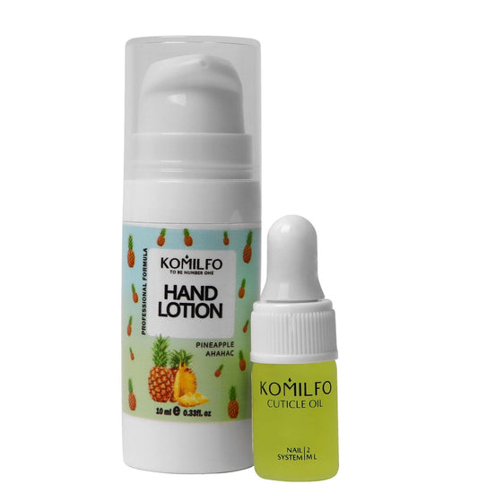 Набір Komilfo Gift Hand Lotion Pineapple, 10 мл та олійка для кутикули, 2 мл