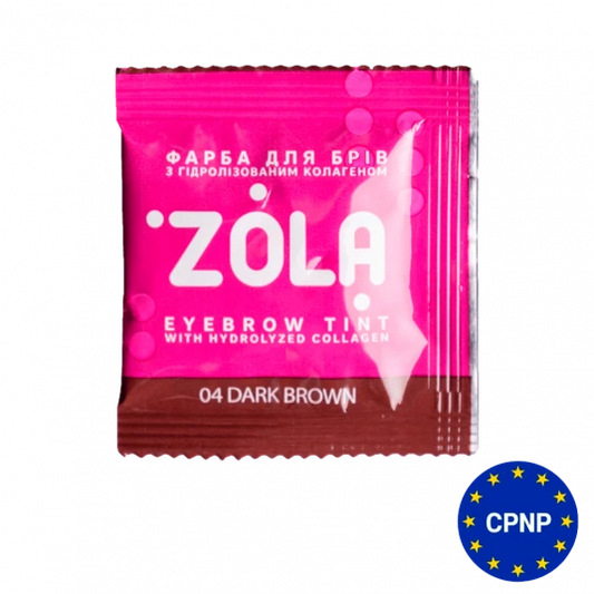 ZOLA Фарба для брів в саше з колагеном Eyebrow Tint With Collagen 04 Dark Brown 5 мл.