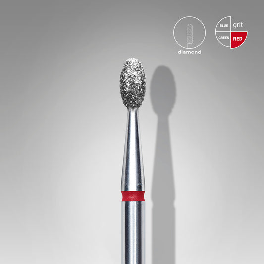 Staleks Pro Diamond Nail Drill Bit Olive Red 2.5 mm × 5 mm