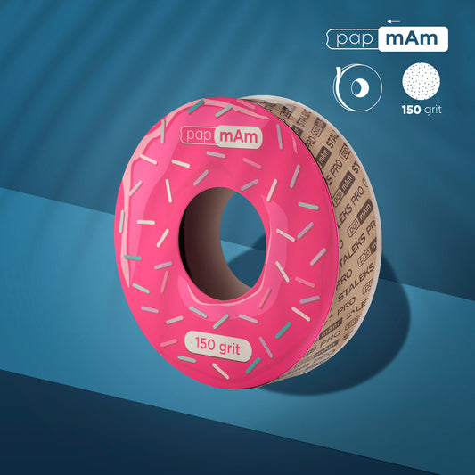 Запасний блок файл-стрічки PAP-MAM Білий для пластикової котушки Staleks PRO 150 грит, 7 м