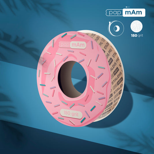 Запасний блок файл-стрічки PAP-MAM Білий для пластикової котушки Staleks PRO 180 грит, 6 м