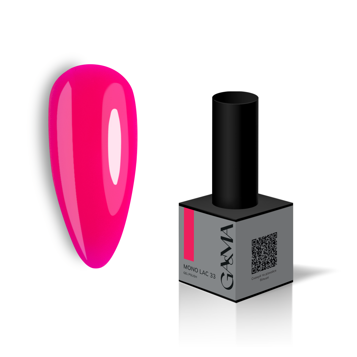 Гель-лак однофазний GaMa Mono Lac №033, 6 мл