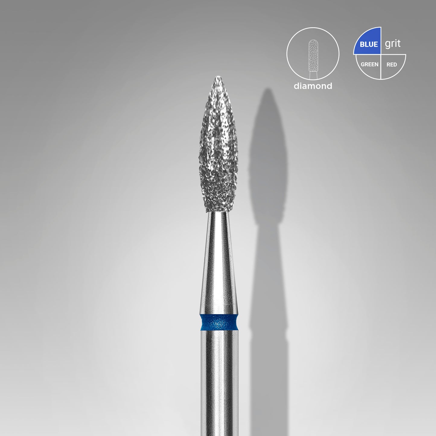 Staleks Pro Diamond Nail Drill Bit Flame Blue 2.1 mm / 8 mm