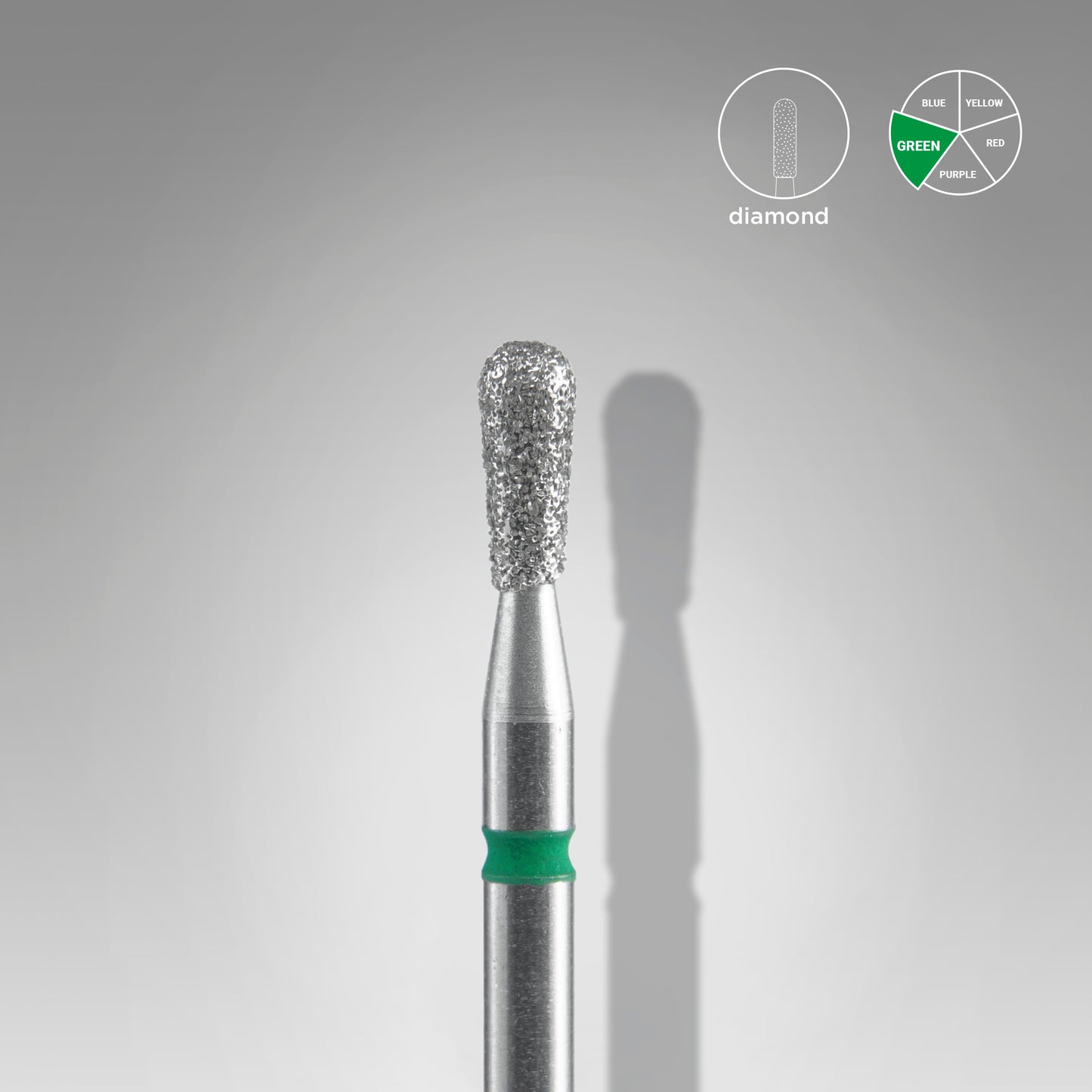 Staleks Pro Diamond Nail Drill Bit Match Green 2.3 mm × 5 mm