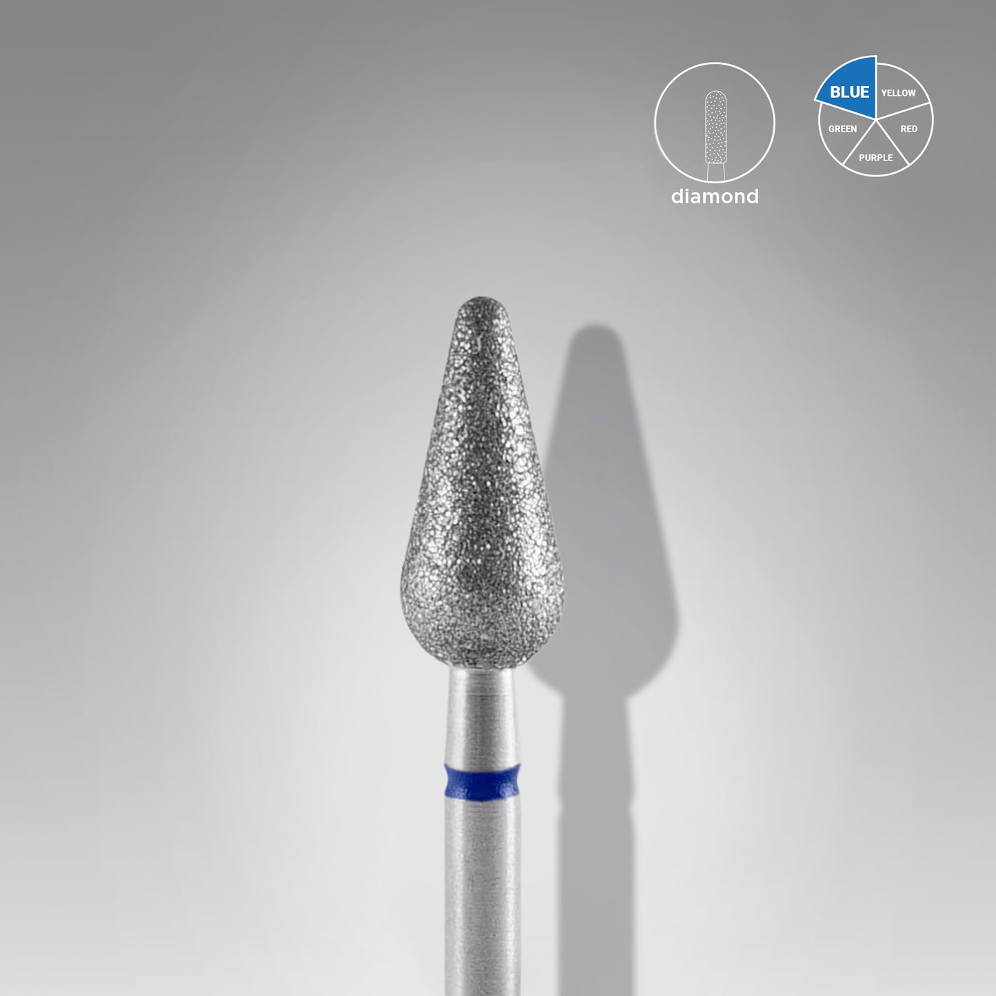 Staleks Pro Diamond Nail Drill Bit Flame Blue 5.0 mm × 12 mm