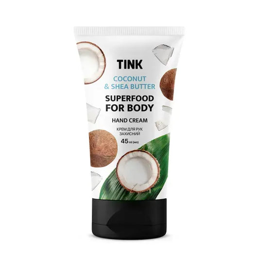 Крем для рук захисний Coconut з олією кокосу та маслом ши Tink 45 мл