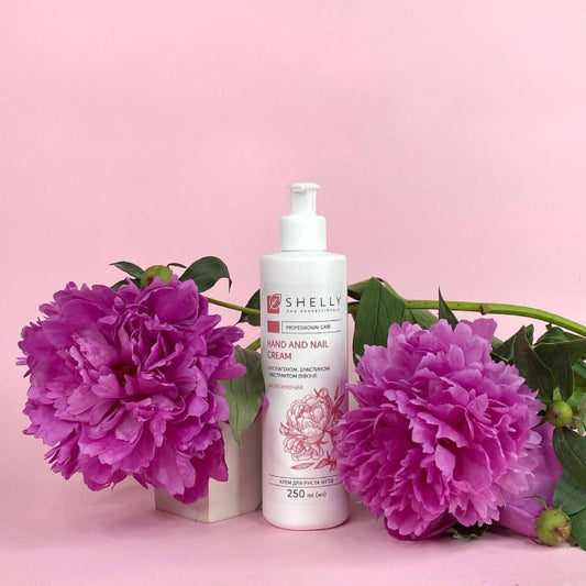 HAND AND NAIL CREAM WITH COLLAGEN, ELASTIN AND PEONY EXTRACT SHELLY
