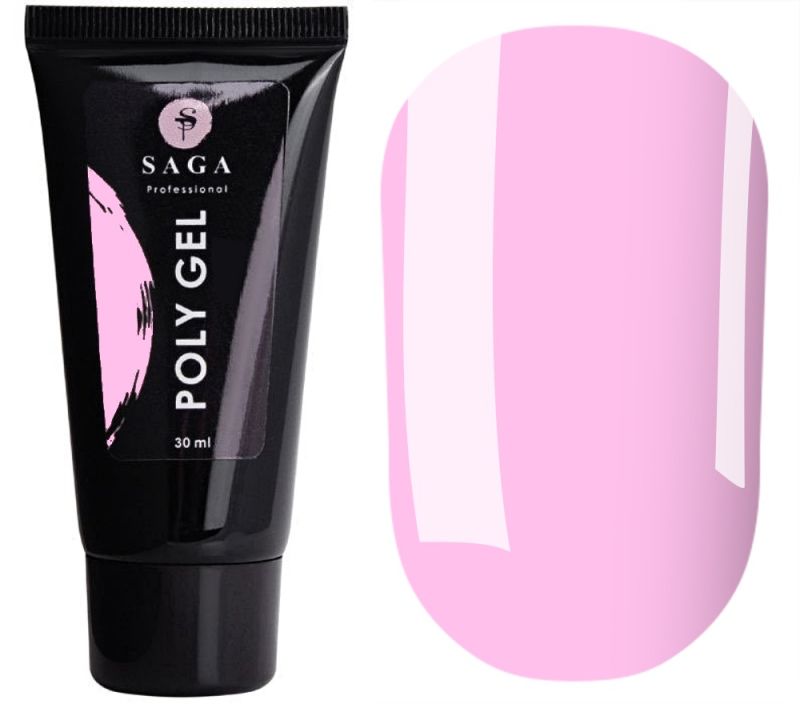 SAGA professional POLY GEL Pink (рожевий) в банці, 30 мл