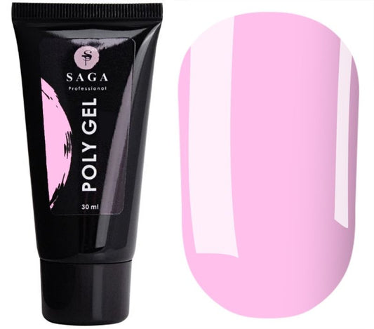 SAGA professional POLY GEL Pink (рожевий) в банці, 30 мл