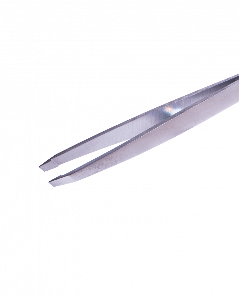 ZOLA ПІНЦЕТ ПРОФЕСІЙНИЙ ДЛЯ БРІВ SILVER (СКОШЕНИЙ)