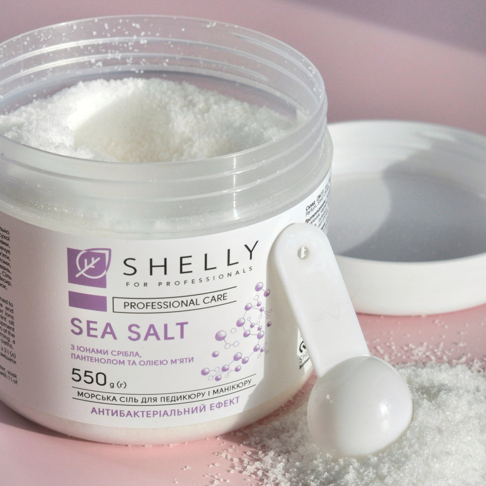 BATH SALT WITH SILVER IONS, PANTHENOL AND MINT OIL SHELLY 550 G