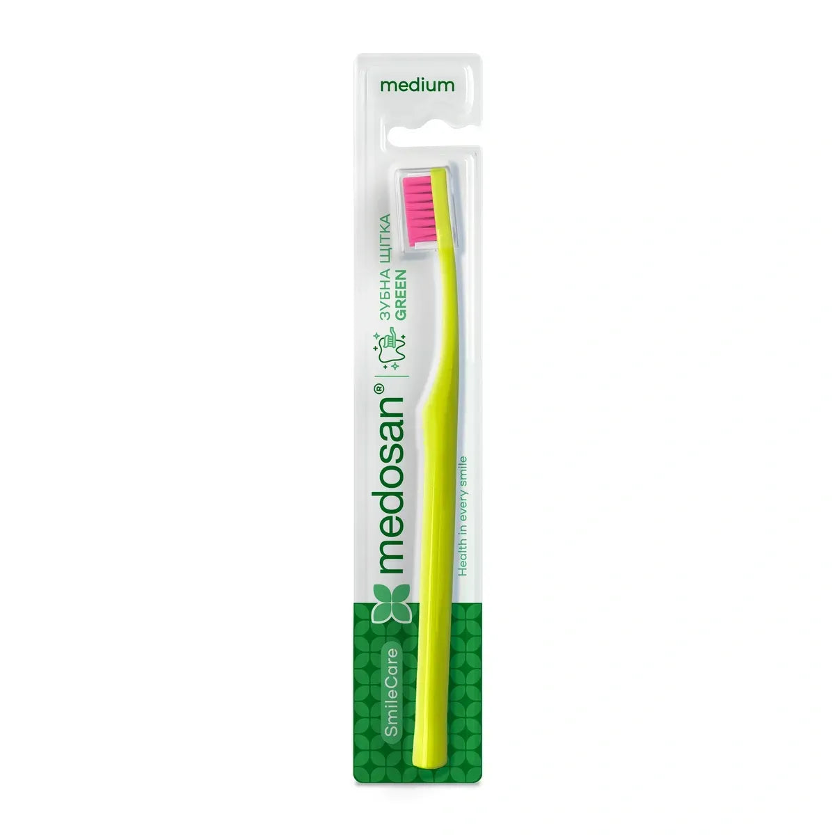 Зубная щетка SmileCare Medium Green Medosan
